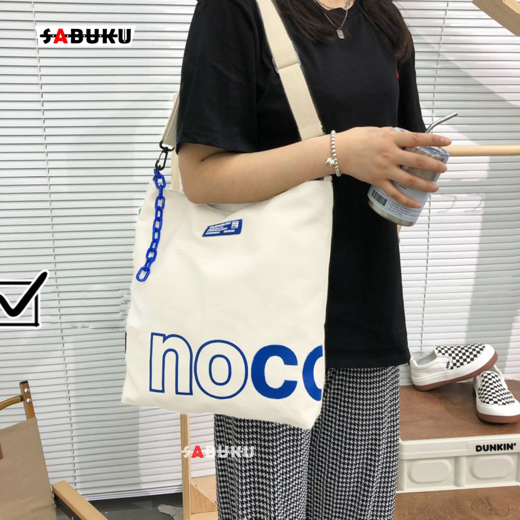 Tas Tote Bag Wanita Tas Sekolah Kanvas Resleting Kpop Korea Fashion Totebag Pria Wanita -257