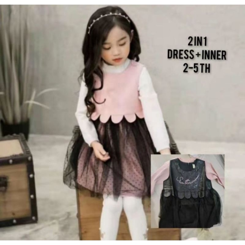 Dress Anak Perempuan Import SunFlower 1-4 Tahun