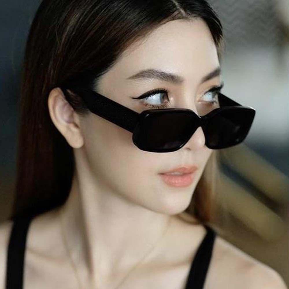 Agustinina Rectangle Kacamata Wanita Pria Anti-UV Anti-Reflective Pelindung Mata Musim Panas Kacamata Bingkai Kecil Sunglasses