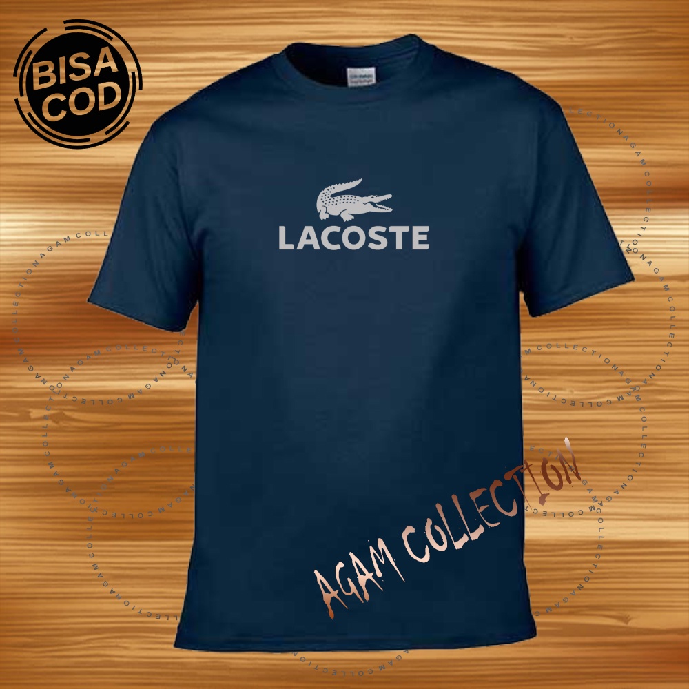 Agam Collection Baju Kaos Distro Lacocak Text Silver Lengan Pendek Premium Quality