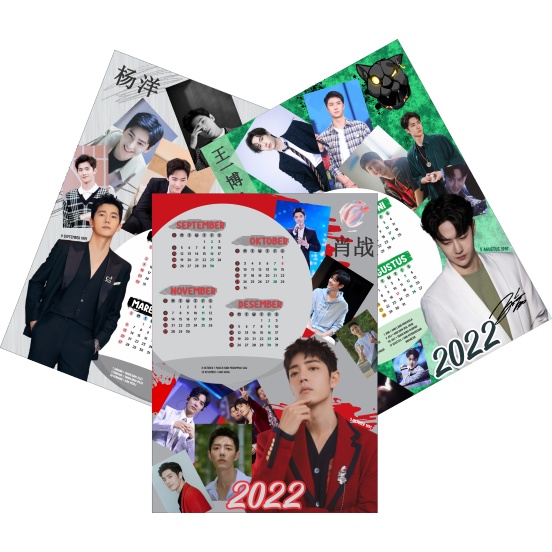 Kalender 2022 YangYang, Wang Yibo, XiaoZhan