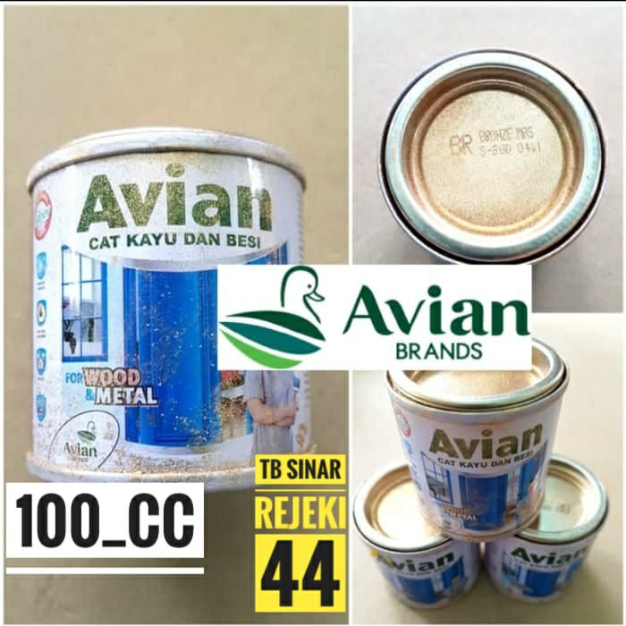 AVIAN CAT MINYAK Warna BRONZE EMAS 100 cc / 100 ML Brons Bron Bronz Mas Cat Kayu dan Besi