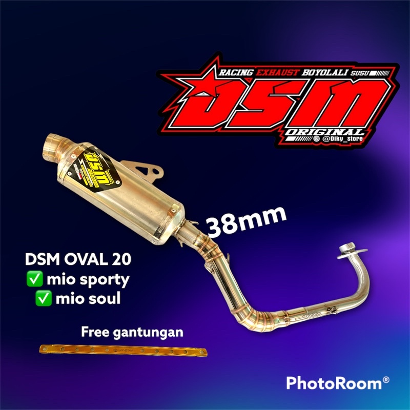 Knalpot Dsm oval 20d38 leher mio sporty mio soul