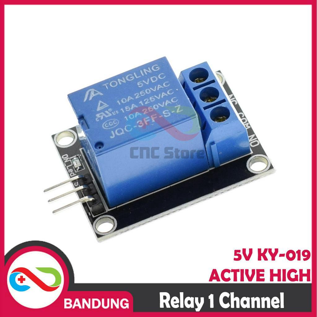 MODULE RELAY 5V 1 CHANNEL 5V KY-019 ACTIVE HIGH TRIGER RELAY 1 CHANNEL