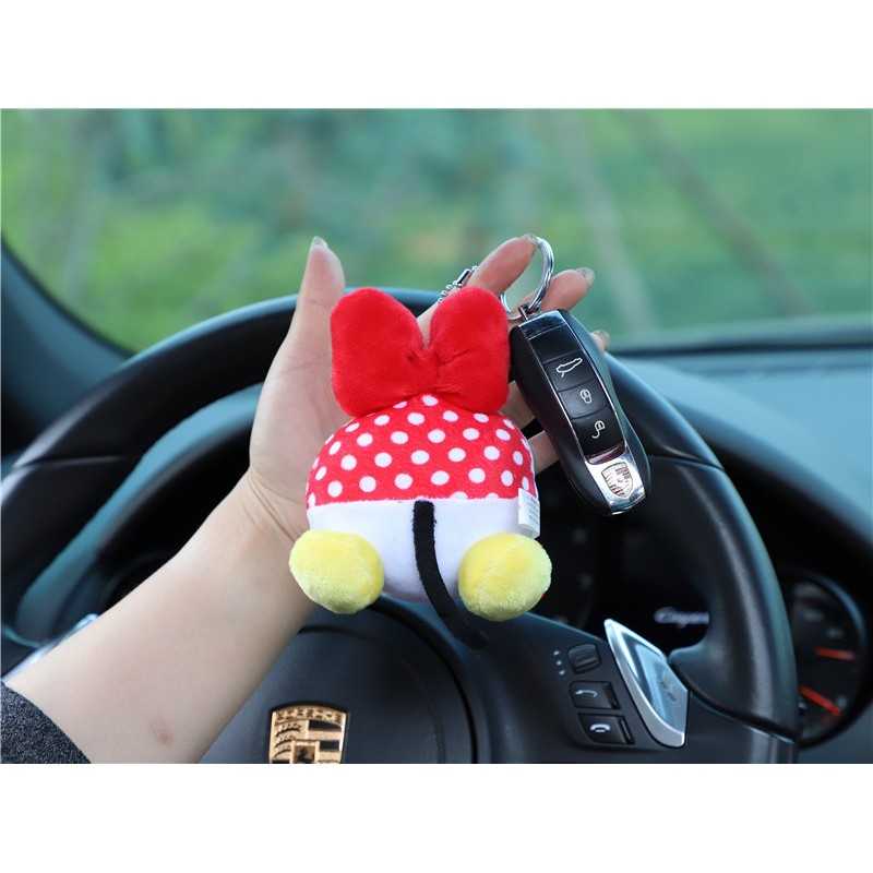 Boneka Stitch Mickey Minnie Mouse Elmo Daisy MINI Gantungan Kunci