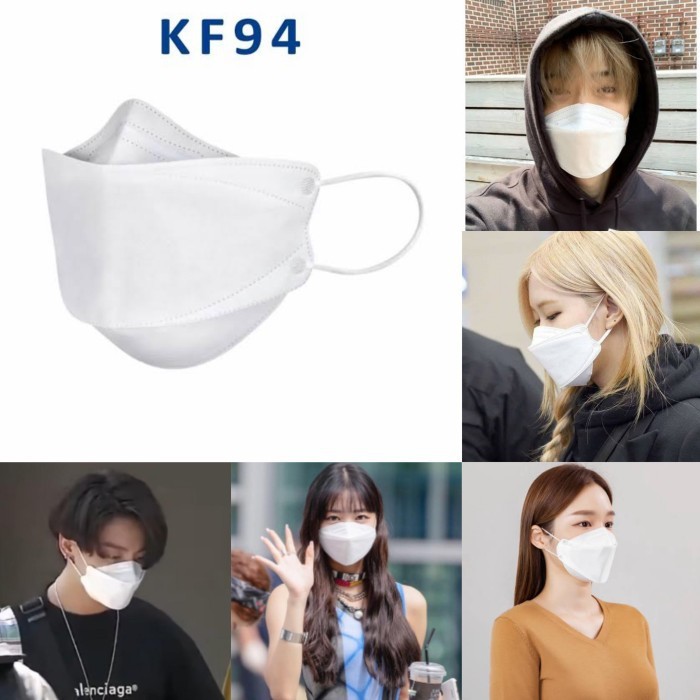 Masker medis 4 lapis KF94 Korea convex Masker Impor - 10 Pcs