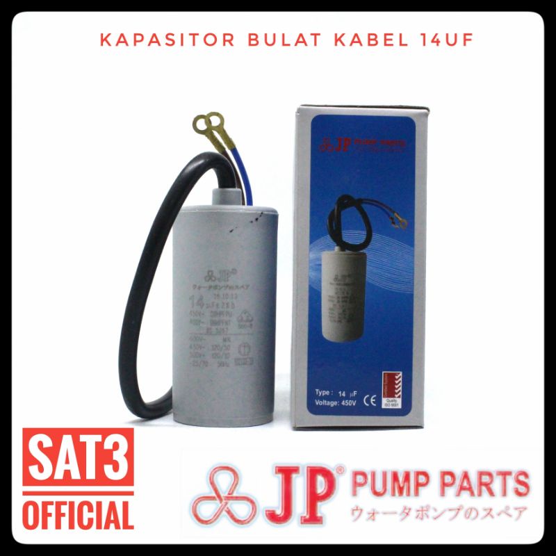 JP kapasitor bulat kapasitor kabel 14uf 450V