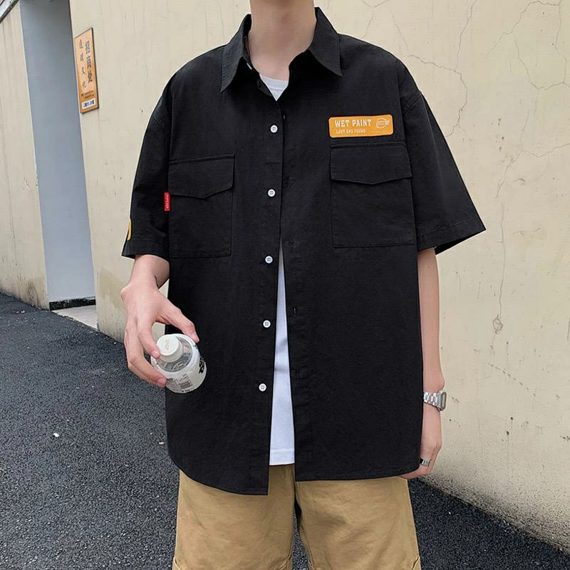 BAJU KEMEJA PRIA BAJU HEM  COWOK LENGAN PENDEK TERBARU KEKINIAN KEREN DISTRO POCKET DEXTER