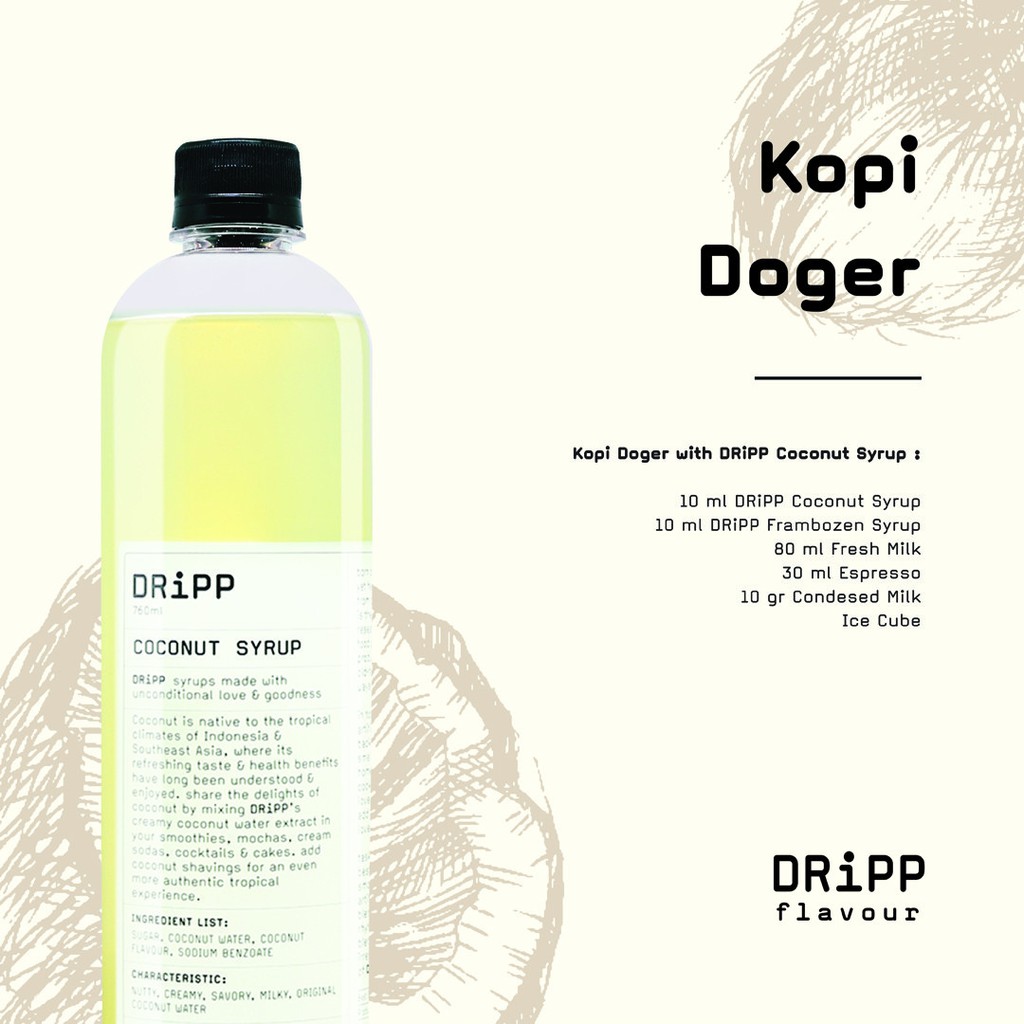 DRiPP - Syrup Coconut - Pengiriman Gojek Grab Only-1