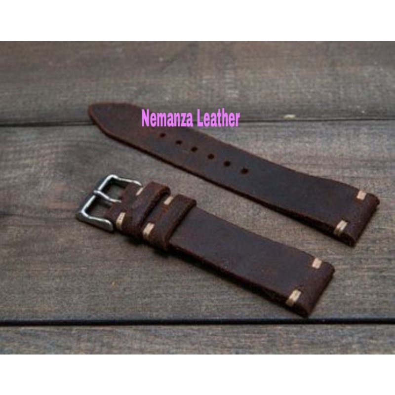strap tali jam tangan kulit asli garut.tali jam kulit asli handmade.NL91
