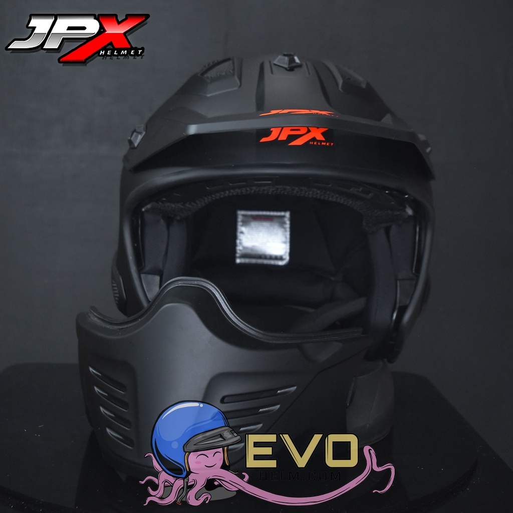 HELM JPX MOTOCROSS_JPX MX 726R - BLACK DOFF / RED (ONGKIR 2 KG)