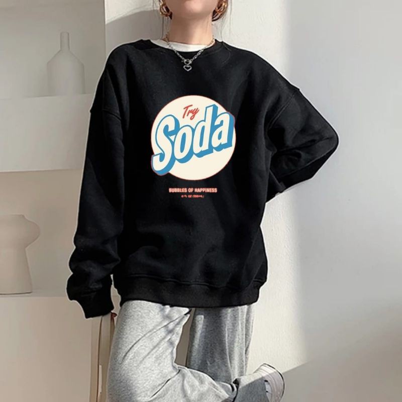 TRY SODA SWEATER UNISEX TEBAL TERBARU'