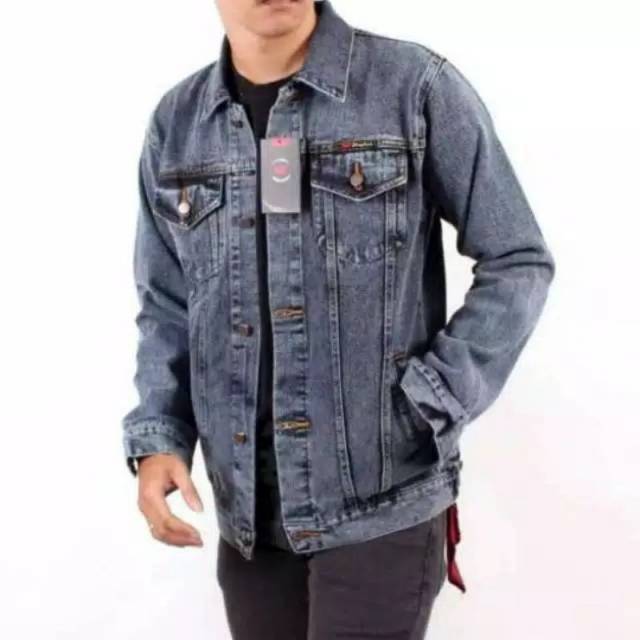 Jaket Jeans Lengan Panjang Pria Jaket Jeans Destro Pria Size:M-XXL