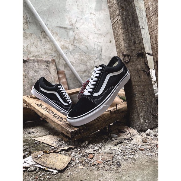 Jual Vans Old Skool Classic Black White Global Market | Shopee Indonesia