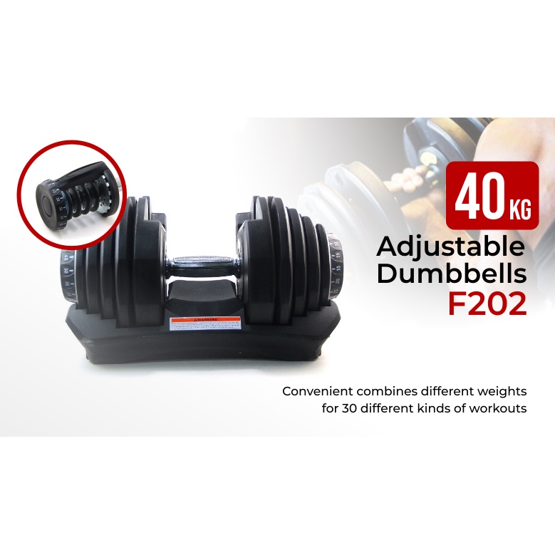 DUMBBELLSET 40KG F202 MURAH VARIAN 1-40 KG/BARBELL SET DUMBBELL 40 KG MURAH VARIAN BEBAN BARU 100% - TEKNO KITA