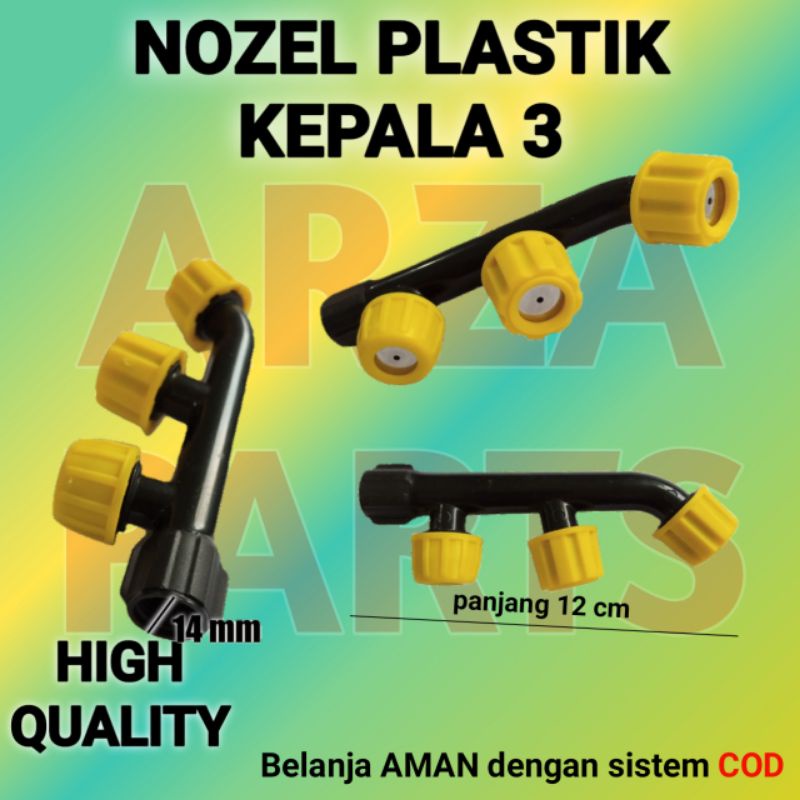 NOZLE SPRAYER 3 KEPALA / NOZLE 3 LUBANG / NOZLE KNAPSACK / NOZLE PLASTIK