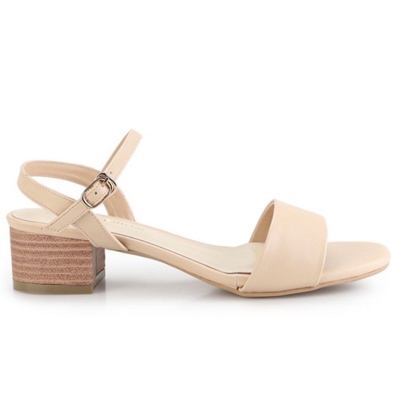 nicholas edison heel viensa beige sandal wanita hak tahu tali kait best seller terbaru peep toe-3