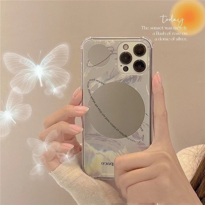 Soft Case Silikon TPU Motif Planet Untuk iPhone 13 12 11 Pro Max X XR Xs Max 8 7 Plus SE 2020