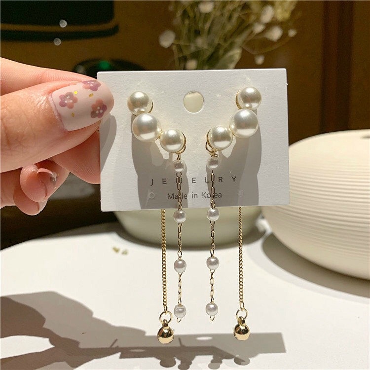 Anting Mutiara Berpohon Elegan ladies simple fashion Korea