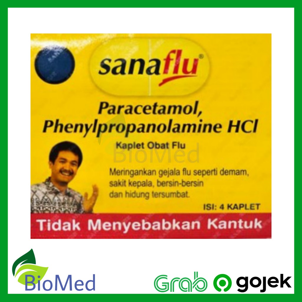 SANAFLU KAPLET - Obat Pusing Flu Pilek Demam