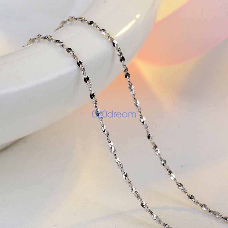 925 Perak Rantai Kalung Bintang Rantai Tipis Dicap Italia Semua Ukuran Wanita Hadiah