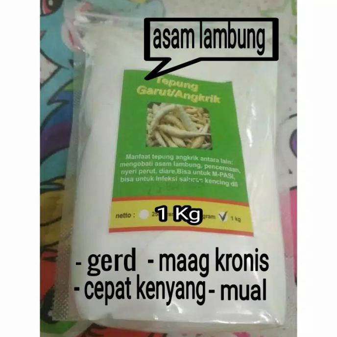

TERMURAH PATI ASAM LAMBUNG/TEPUNG GARUT FREE GLUTEN 1 KG