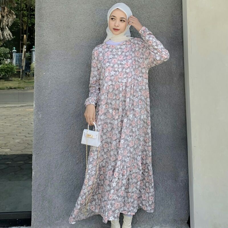 Askara Midi Dress / dress rayon / dress simpel / dress wanita