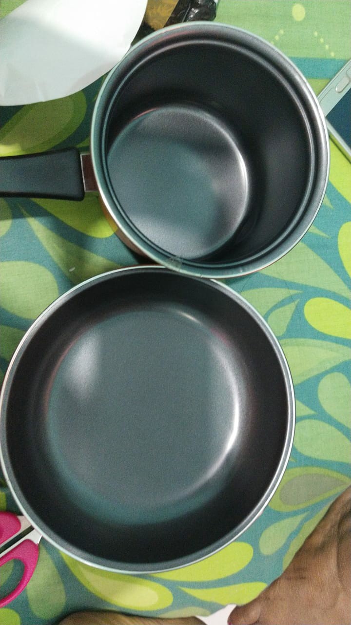 Maspion Pastela Set 2pcs / Teflon Penggorengan 20cm + Panci Susu 14cm Anti Lengket / Kado Pernikahan