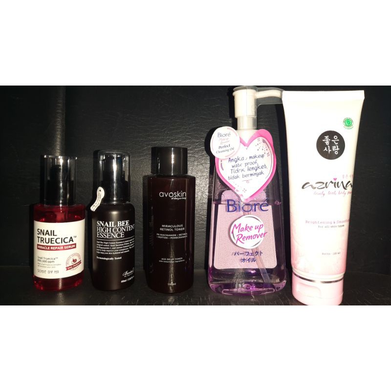 preloved skincare avoskin/ benton/ some by mi/ biore/ azrina