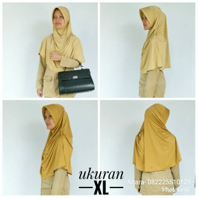 Warna khaki hijab