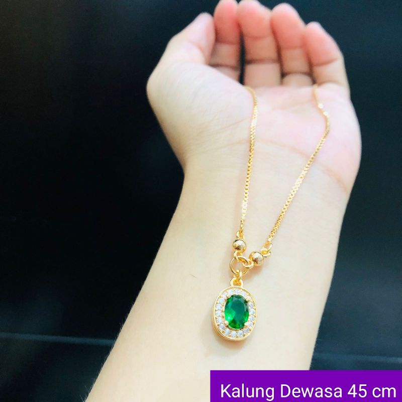 Kalung liontin batu permata perhiasan xuping K0120