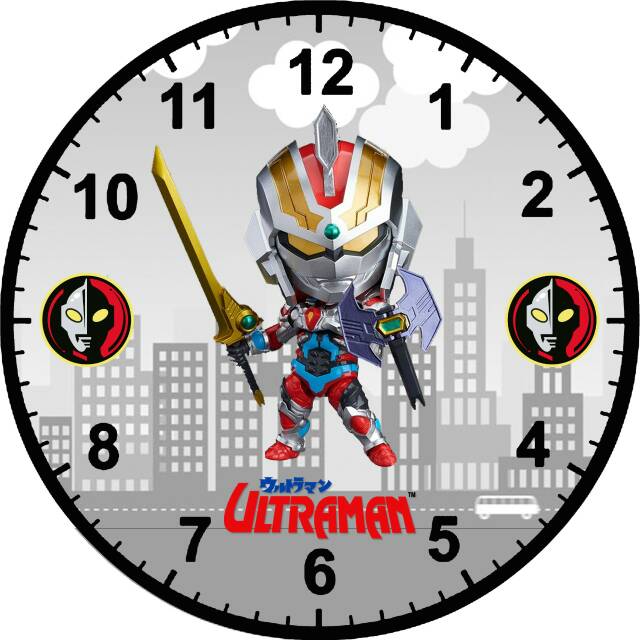 Jam Dinding/ Jam Meja  Ultraman Diameter 20cm Bagus Murah