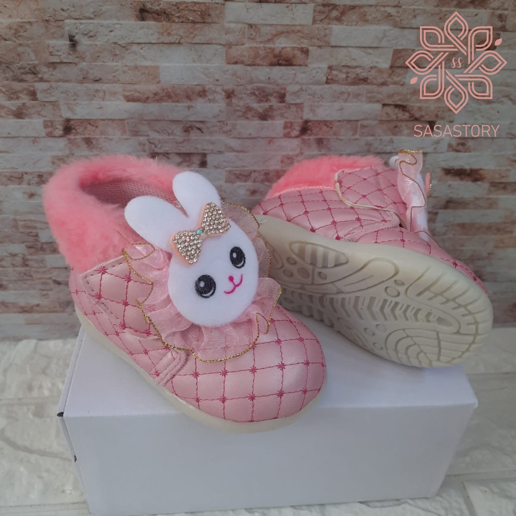 SEPATU PESTA LUCU BONEKA CHANNEL ANAK USIA 1 2 3 TAHUN FA26