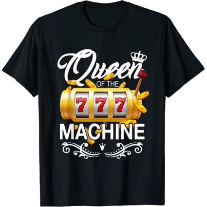 KAOS PRIA COWOK CEWEK ,KAOS SLOT Queen of the Slot Machine Casino Gambling Lover Gift T-Shirt - KAOS GILDAN SOFTSTYLE UNTUK PRIA DAN WANITA