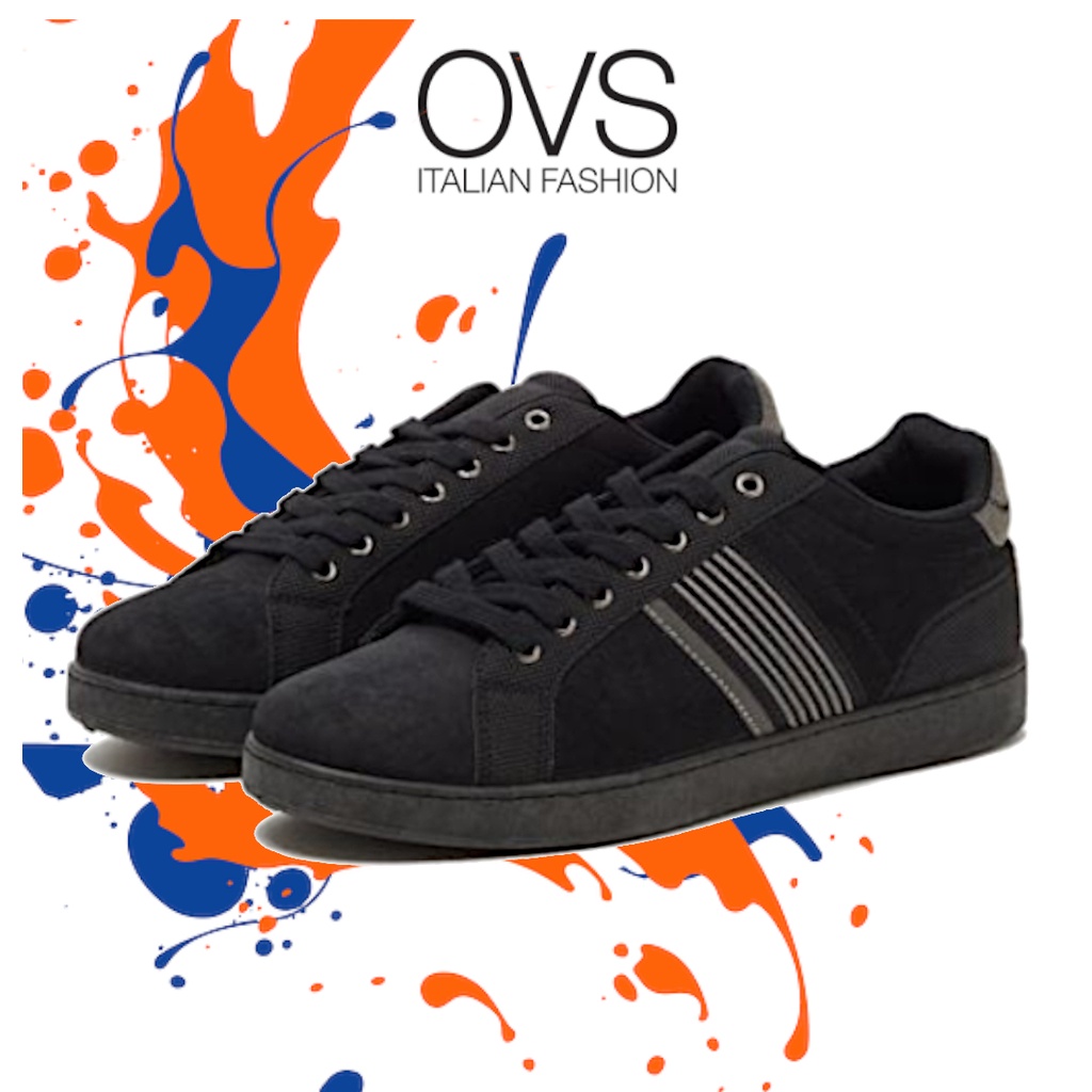 Size 43 Sepatu OVS Tebal Kuat Sneakers Matahari Mall Hitam 929055 Tanpa Box