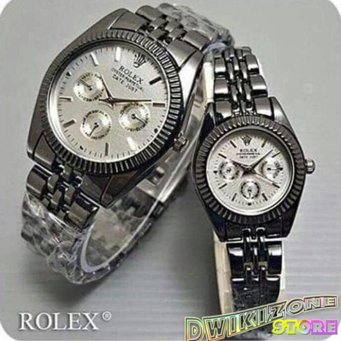 [HOT PROMO] JAM TANGAN ROLEX ANALOG PRIA WANITA COUPLE KAPEL RANTAI