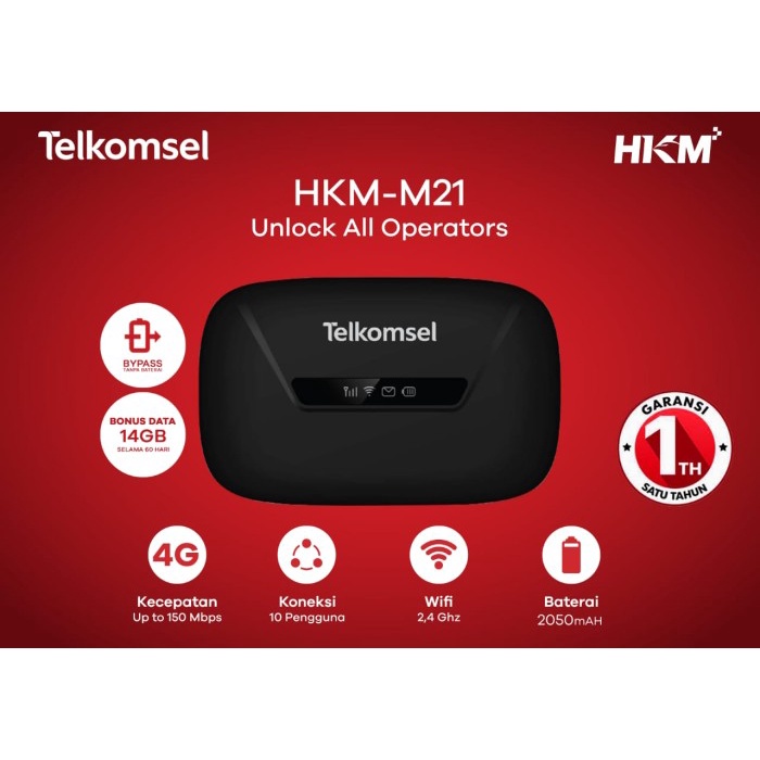 Huawei Wireless Router Mifi Router HKM-M21 Wifi Telkomsel 4G Unlock All Operator