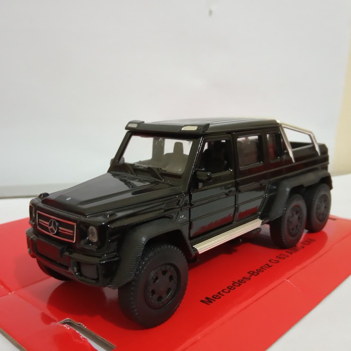 Diecast mobil Mercedes AMG G 63 6X6 hitam mainan mobil Welly 36 murah