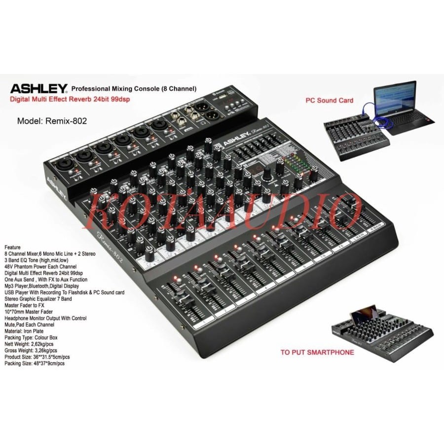 Mixer Audio Ashley REMIX 802/ REMIX802/ REMIX-802 Original
