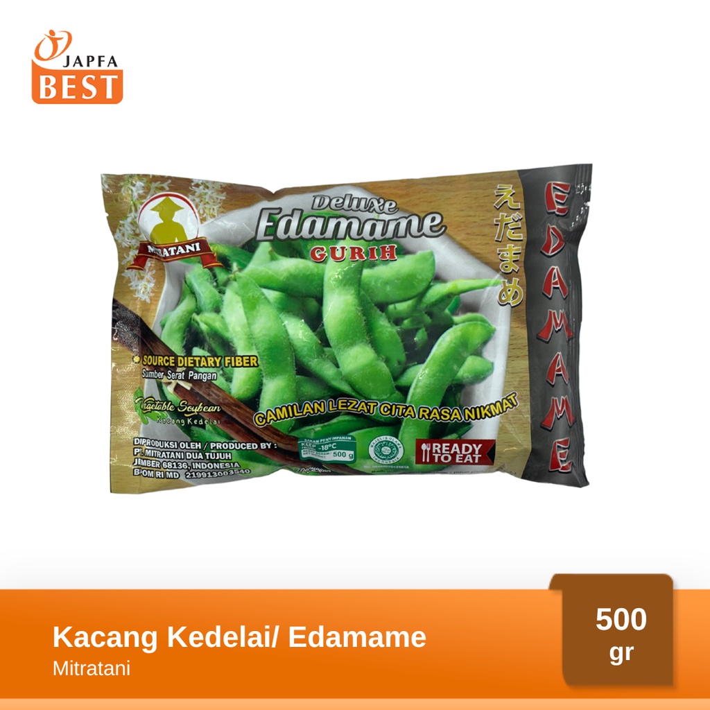 Edamame Deluxe Salted/ Kacang Kedelai Asin Jepang Mitratani 500gr