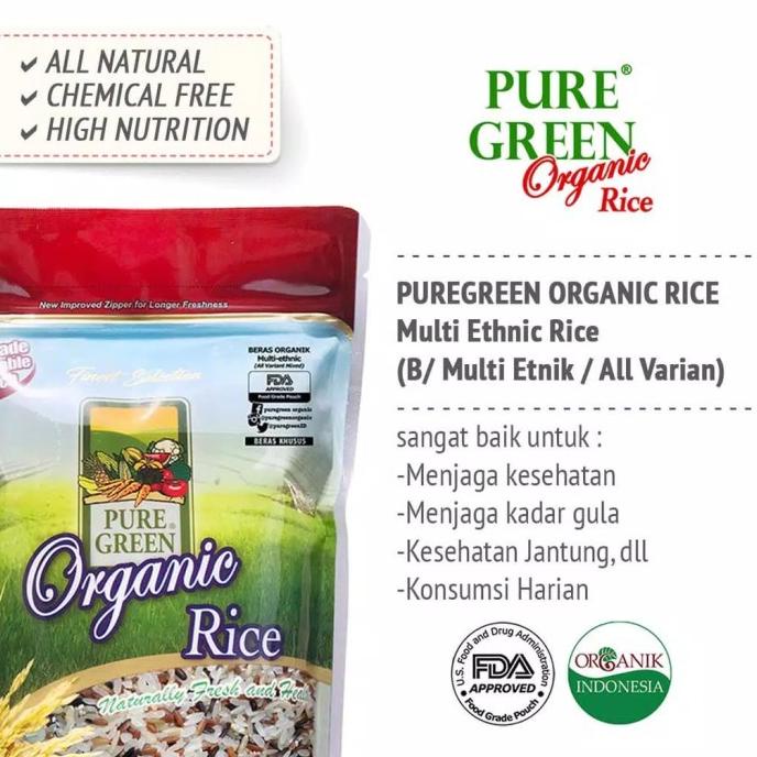 

Puregreen Organic Rice Beras Organik Multi Ethnic 4,5 kg