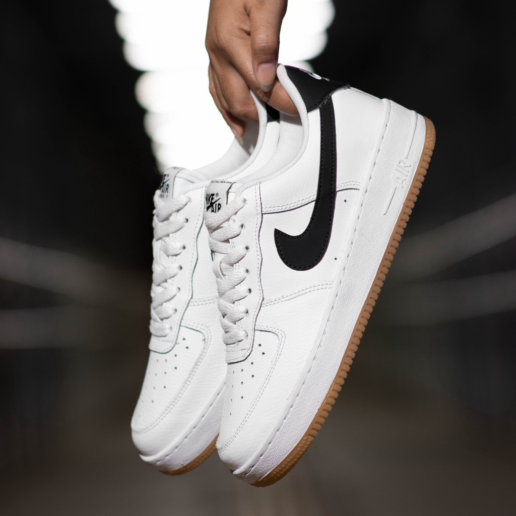 Nike Air Force 1 White BLack Sole Gum