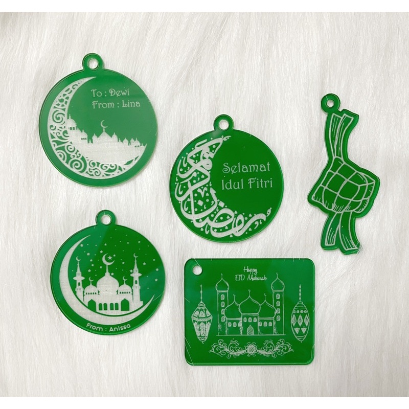 ACRYLIC TAG | HAMPERS TAGS | CHRISTMAS NATAL | LEBARAN IDUL FITRI | IMLEK SINCIA