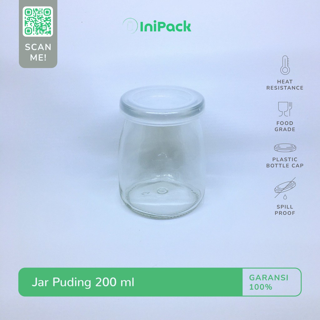 200 ml Toples Jar Botol Kaca / Glass Jar 200 ml Puding Yogurt Selai