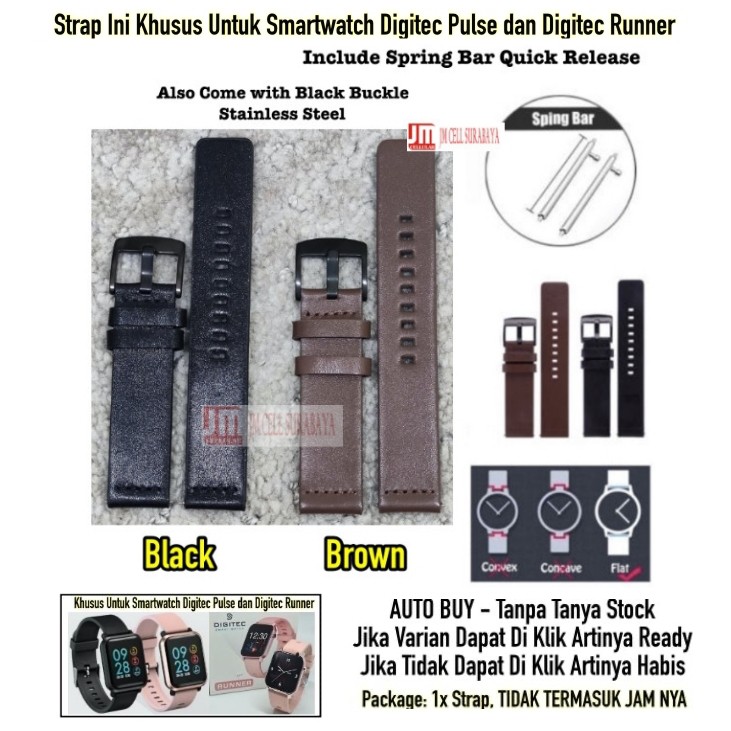 Tali Jam Tangan Strap Digitec Pulse / Runner - Modern Leather Kulit