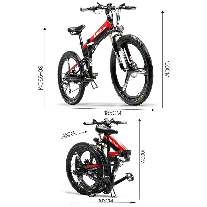 Sepeda Lipat Lankeleisi Sepeda Elektrik 48V 10.4AH XT600 elite