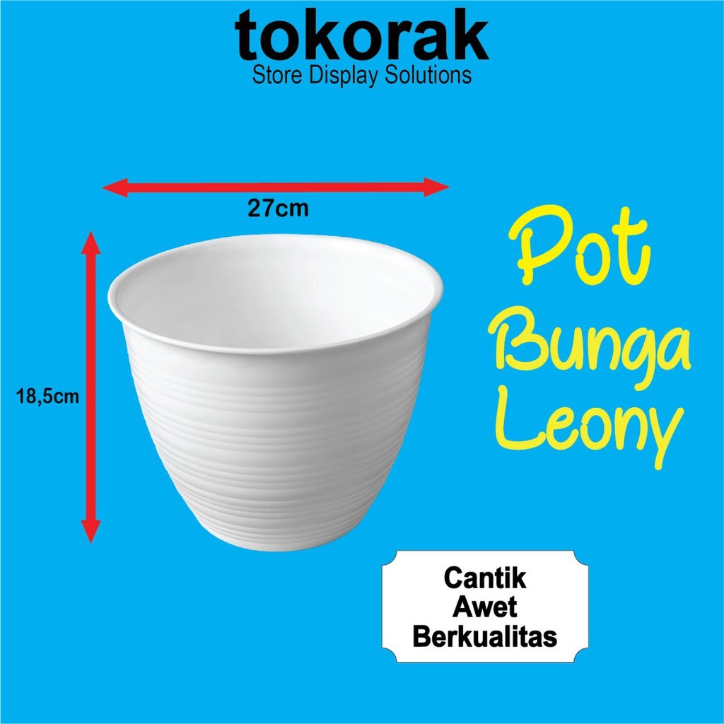  POT  BUNGA LEONY 30  PLASTIK PUTIH TAWON  PIRUS  TIRUS TANAMAN 