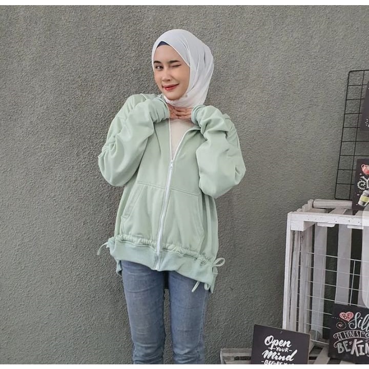 Sweater Wanita Grosir Berkualitas - Serut Zipper