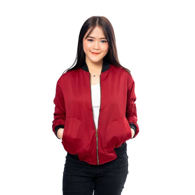 JAKET WANITA BOMBER CROP LOTTO WANITA JAKET POLOS WANITA BOMBER POLOS WANITAu