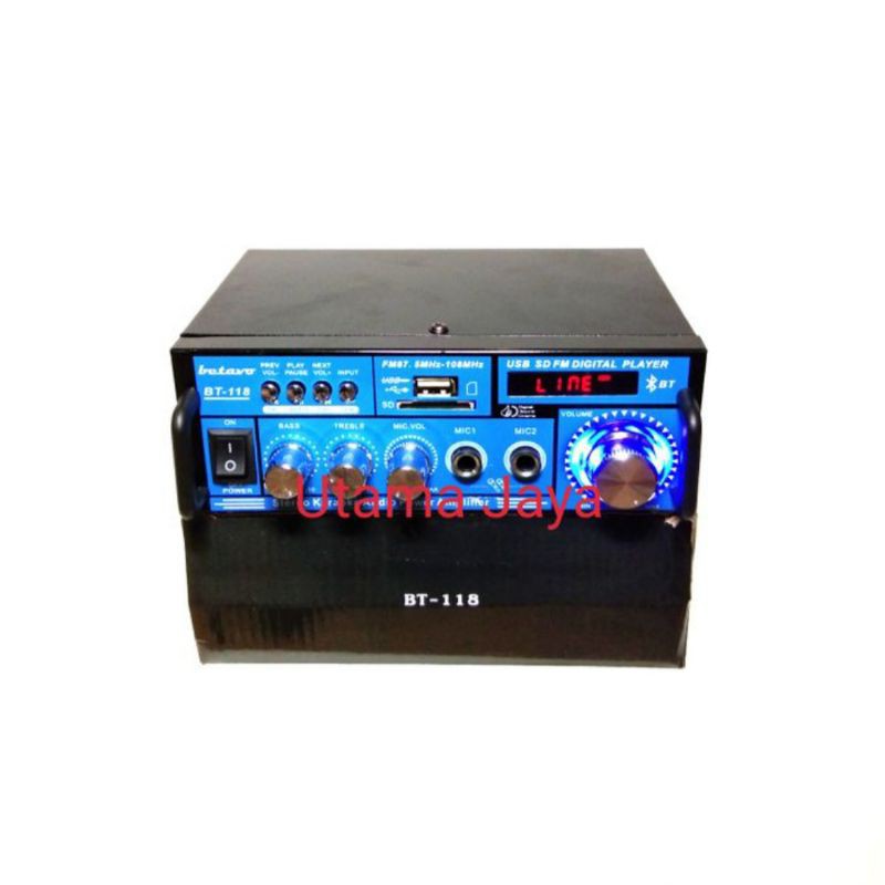 Amplifier Betavo BT-118B Bluetooth USB/SD/FM 2Chanel Ampli Mini AC/DC